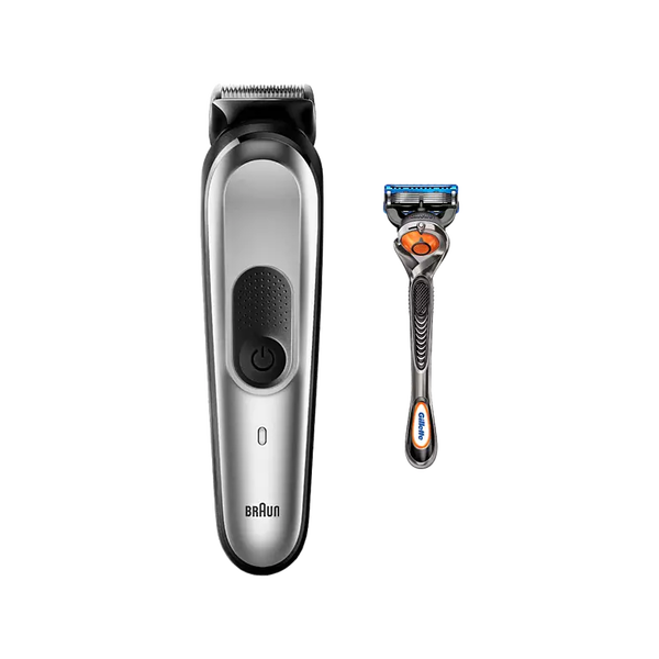 MULTIFUNKČNÍ ZASTŘIHOVAČ BRAUN 10v1 + HOLICÍ STROJEK Gillette Fusion 5