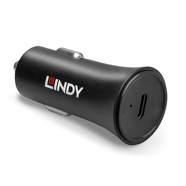 LINDY Szivargyújtós Type-C gyorstöltő 27W
