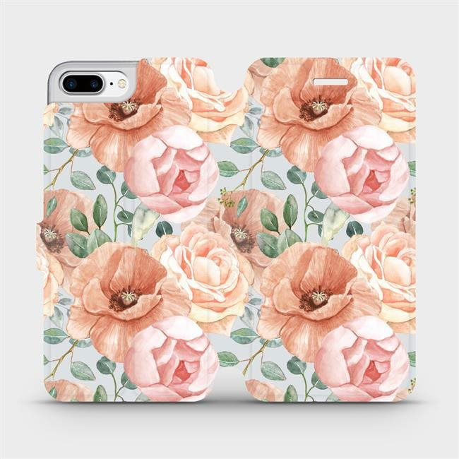 Flip mobile phone case Apple iPhone 8 Plus - MP02S Pastel flowers (5903516755905)