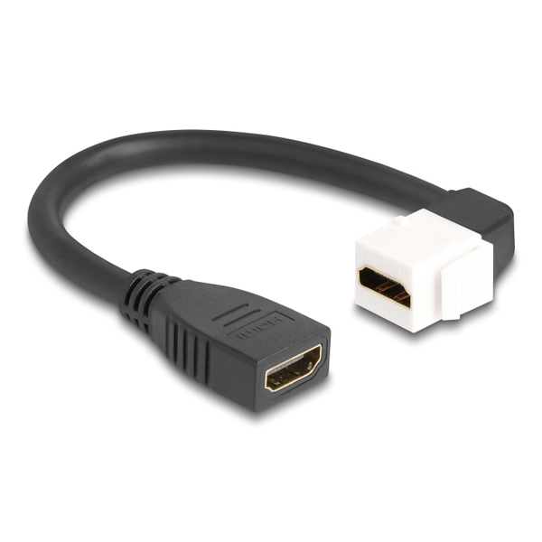 Kabel Keystone modulu HDMI samice na HDMI samici, úhlový 90° Delock 90321