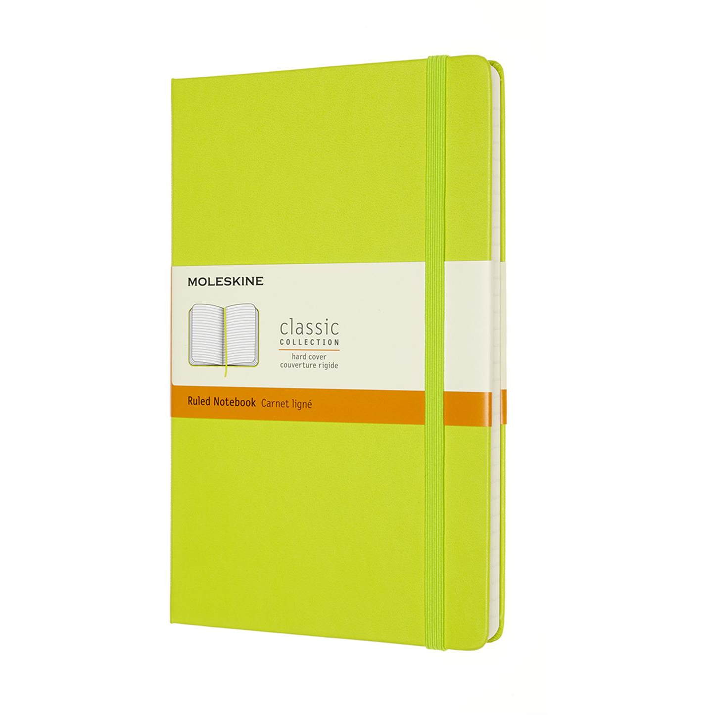 Moleskine L, keményfedeles, vonalas, lime (QP060C2)