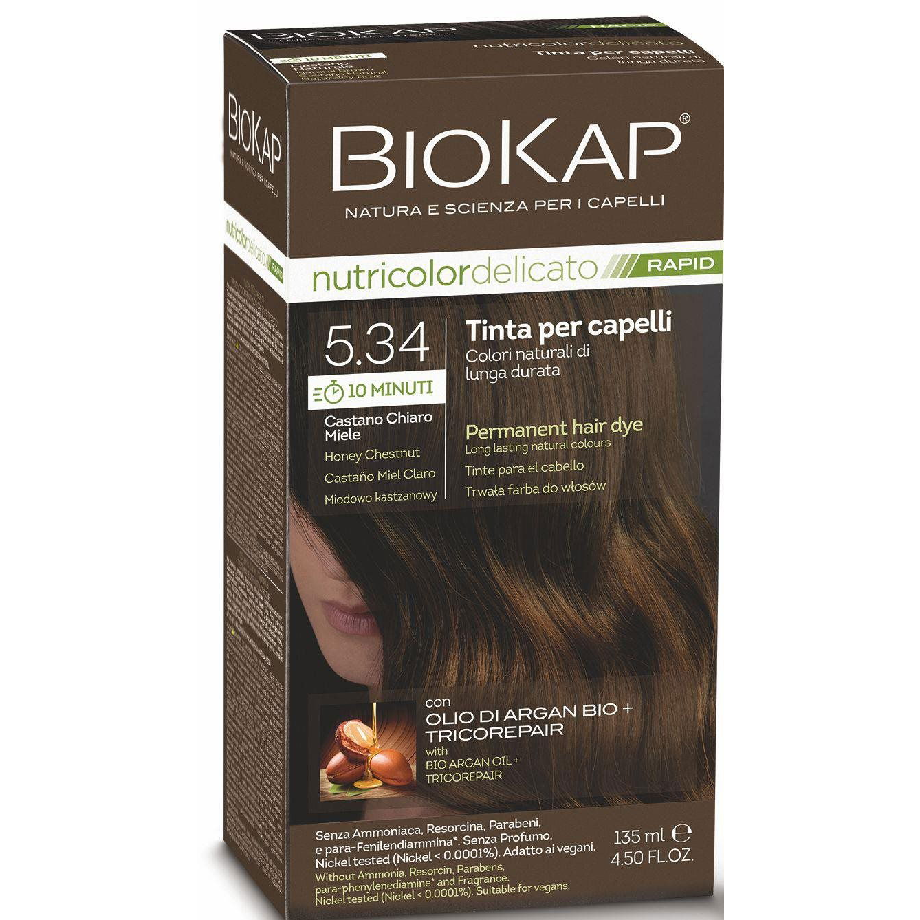 BIOKAP Delicato Rapid 5.34 Mézes gesztenyebarna 135 ml (8030243021151)