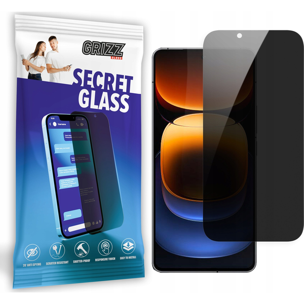  GrizzGlass Szkło prywatyzujące GrizzGlass SecretGlass do Vivo iQOO 12