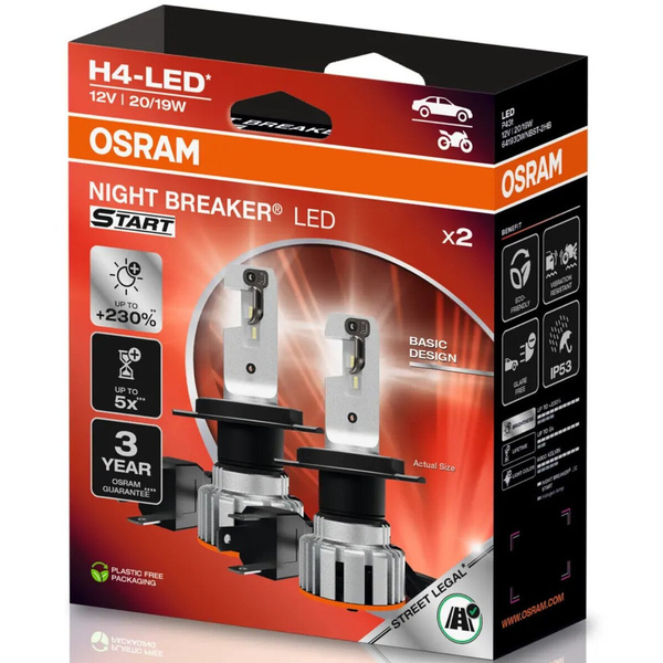 Osram H4 LED autós izzók Night Breaker LED Start H4 12V