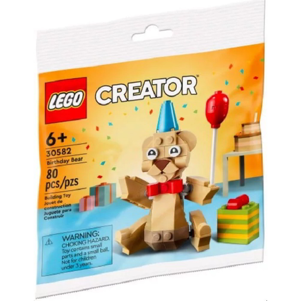 Конструктор Мече за рожден ден LEGO, 80 части, Многоцветен