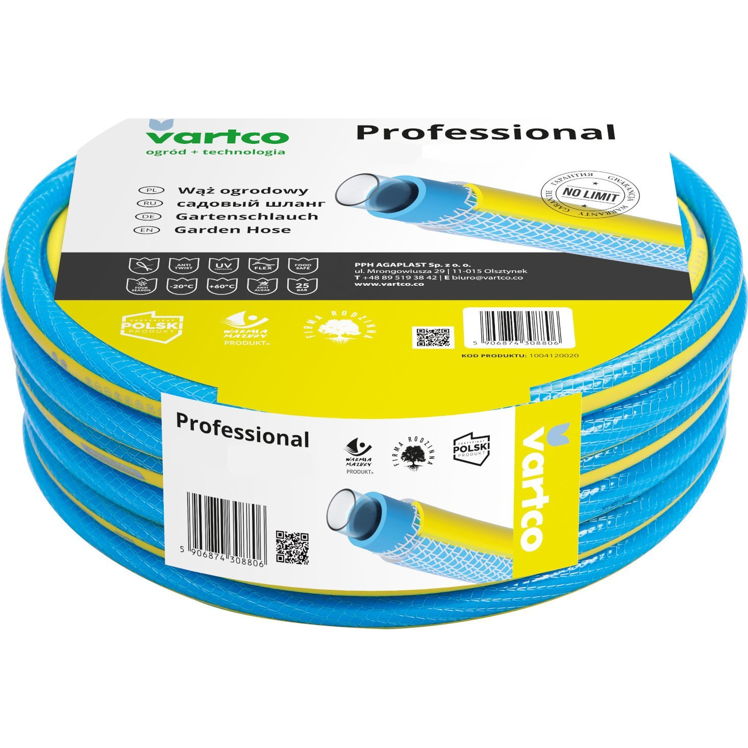Agaplast Vartco Professional 3/4" Kerti Tömlő 50 m ( )