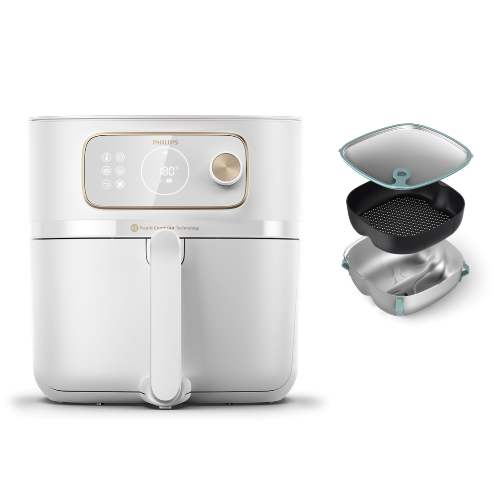 Philips 7000 series HD9876/25 fritéza Samostarný 8,3 L Samostatný 2200 W Teplovzdušná fritéza Biela (HD9876/25)