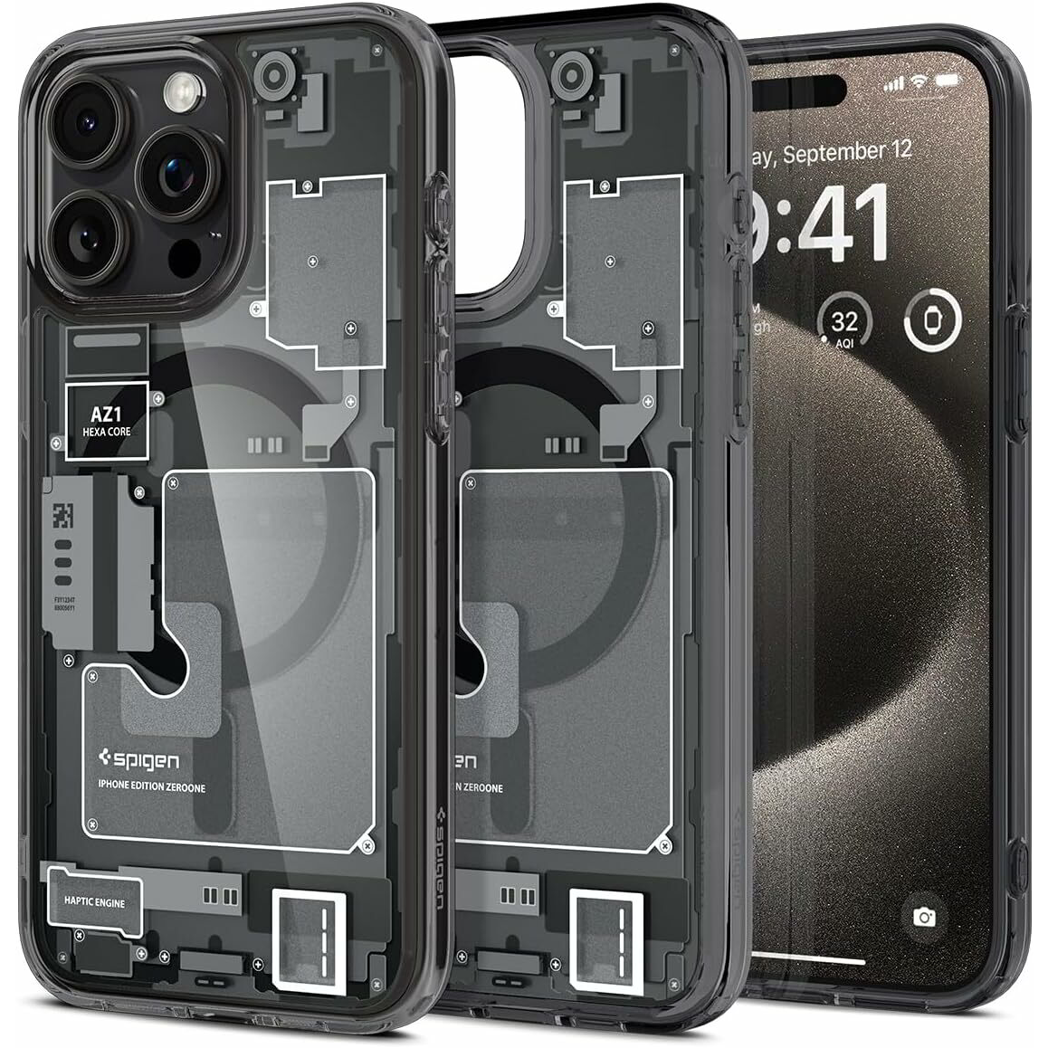 Spigen Ultra Hybrid Apple iPhone 15 Pro Magsafe Zero One Tok - Fekete (ACS07216)