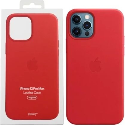 Кожен калъф Etui Apple MHKJ3ZE/A iPhone 12 Pro Max 6 "7", Съвместим с MageSafe, Червен