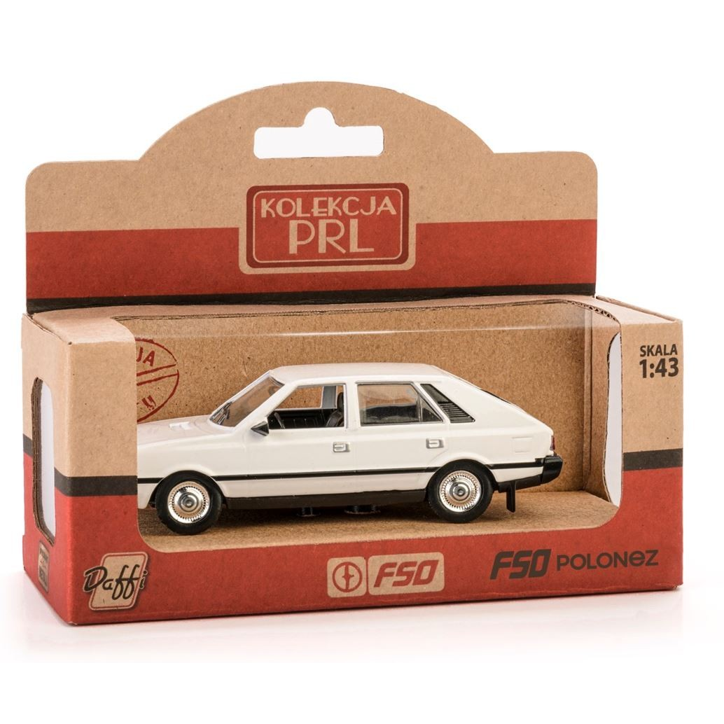 Daffi Prl Fso Polonez Fehér autó fém és műanyag modell (1:43) (K-579)