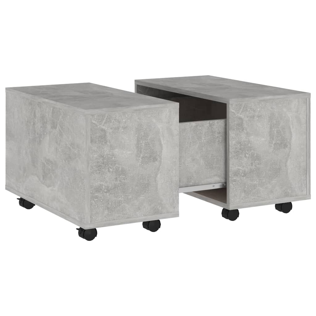 betonszürke forgácslap dohányzóasztal 60 x 60 x 38 cm (806862)