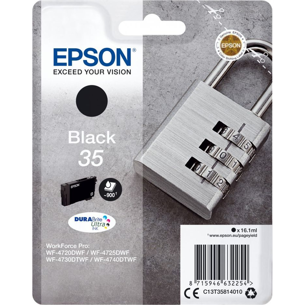 Epson Padlock C13T35814010 tintapatron 1 db Eredeti Standard teljesítmény Fekete