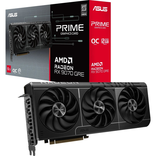 ASUS PRIME-RX9070GRE-O12G Radeon RX 9070 GRE 12GB GDDR6 Prime OC PCIe
