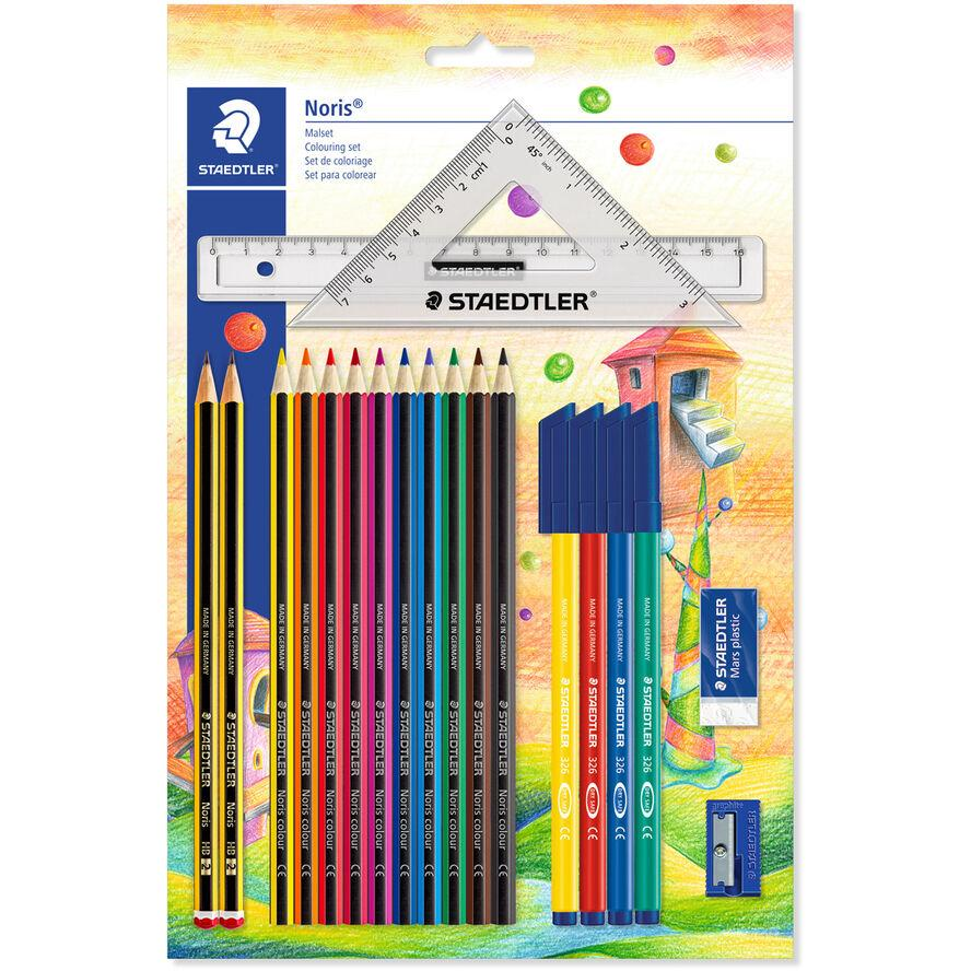 Staedtler Noris 20 darabos iskolai írószer szett vonalzókkal (61 SET42)