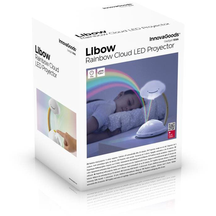 InnovaGoods Libow LED Rainbow Cloud Projektor (8435527815189)