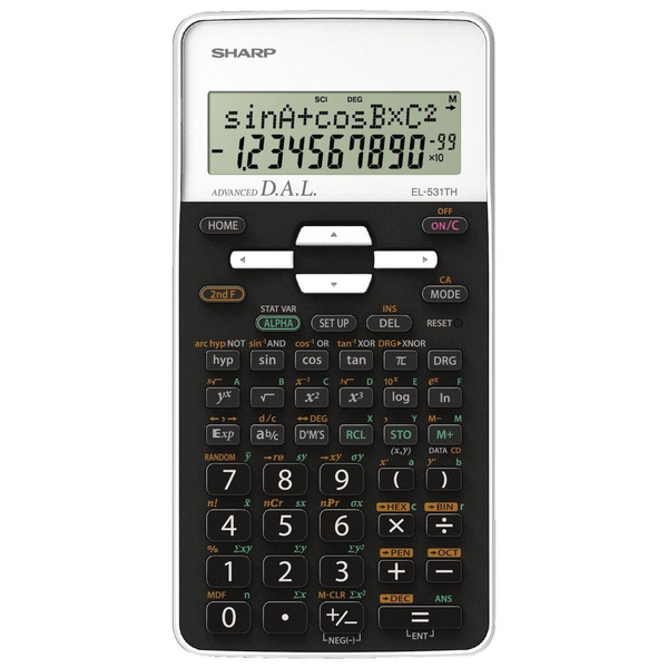 Sharp EL-531TG calculator Pocket Wetenschappelijke rekenmachine Zwart, Wit