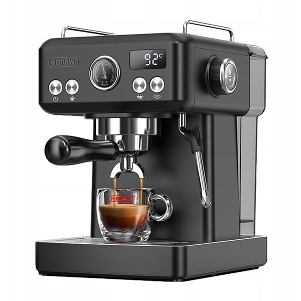 HIBREW H10A dugattyús eszpresszógép hőmérséklet-szabályozással fekete