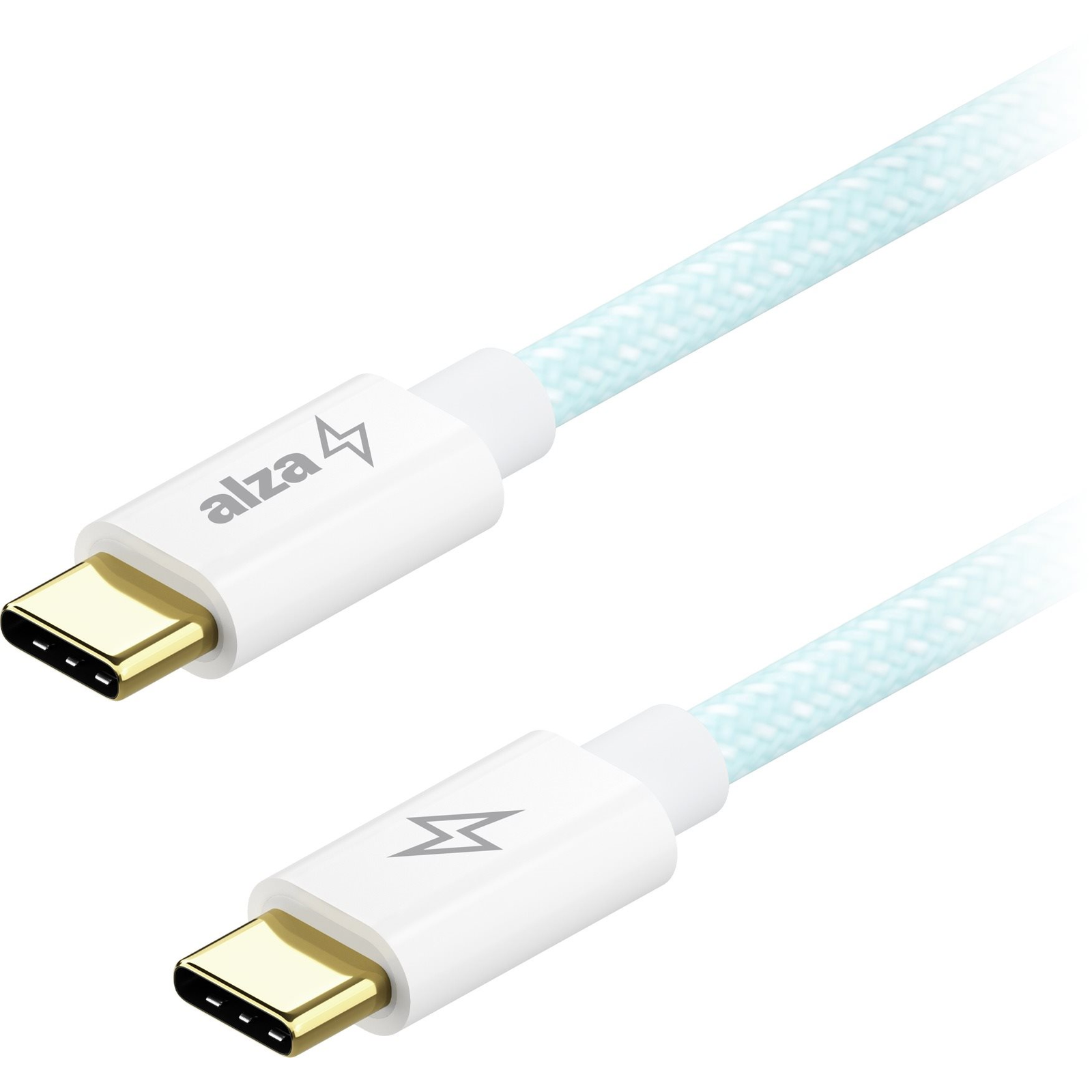AlzaPower CompactCore USB-C to USB-C 2.0, 100 W, 1 m - világoskék (APW-CBTC2001CL)