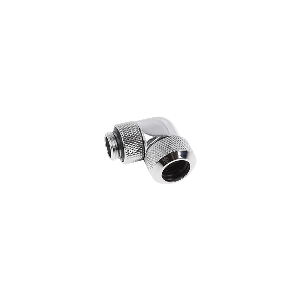 Eiszapfen 13mm HardTube Anschraubtülle 90° drehbar (chrom, G1/4 für Acryl-Messingrohre - Chrome)