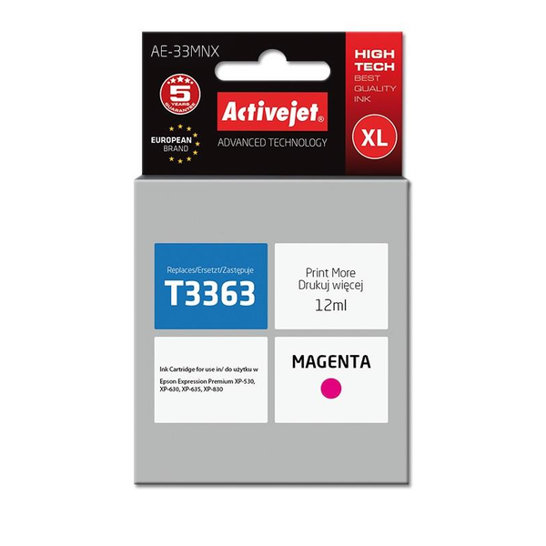 ActiveJet AE-33MNX Epson 33XL T3363 Tintapatron Magenta