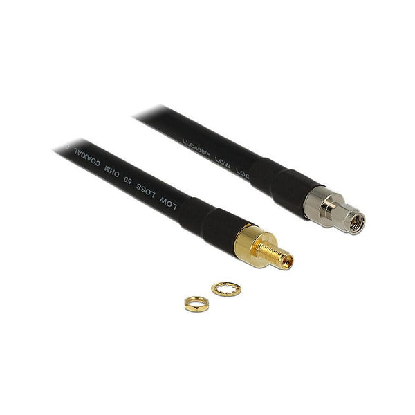 Delock SMA M/F antenna kábel 10m CFD400/LLC400 fekete