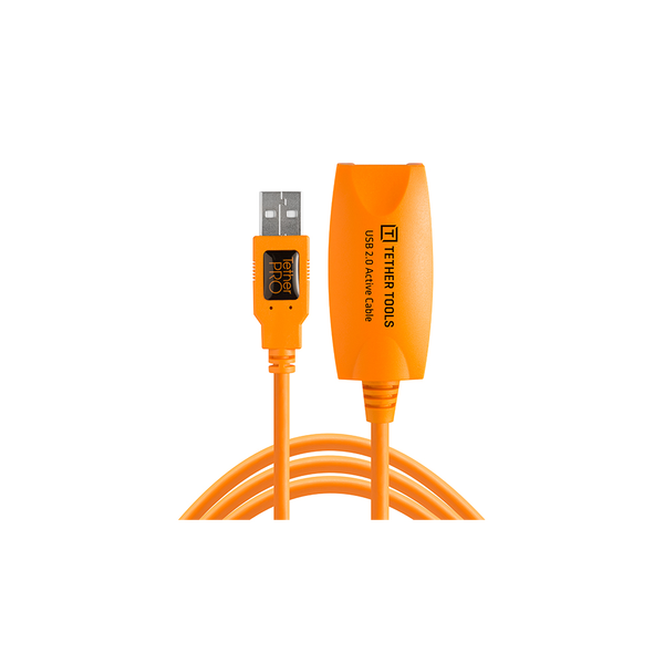 Tether Tools TetherPro USB-A apa - USB-A anya 2.0 Aktív Hosszabbító Kábel - Narancssárga (5m)