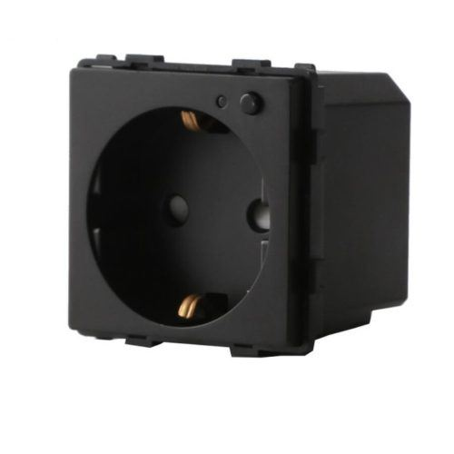 SMARTZILLA Tuya EU moduláris 230V aljzat Wifis fekete (2032102) (smart2032102)