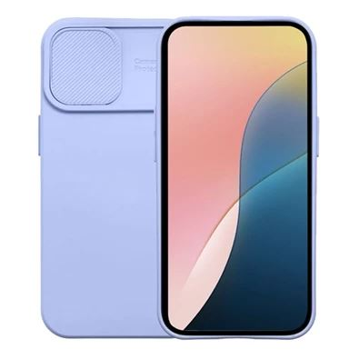 Gigapack Apple iPhone 15 Pro kameravédős szilikon tok matt lila (GP-148532) (GP-148532)