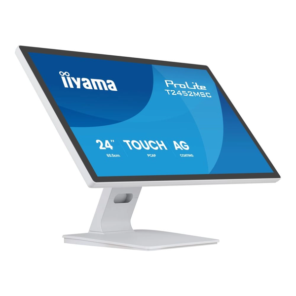 iiyama ProLite T2452MSC-W1AG computerskærm 60,5 cm (23.8") 1920 x 1080 pixel Fuld HD LED Berøringsskærm Hvid