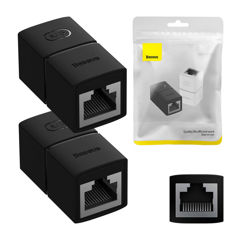 Baseus AirJoy RJ45 UTP toldó - Fekete (2db / csomag) (B00131100111-00)