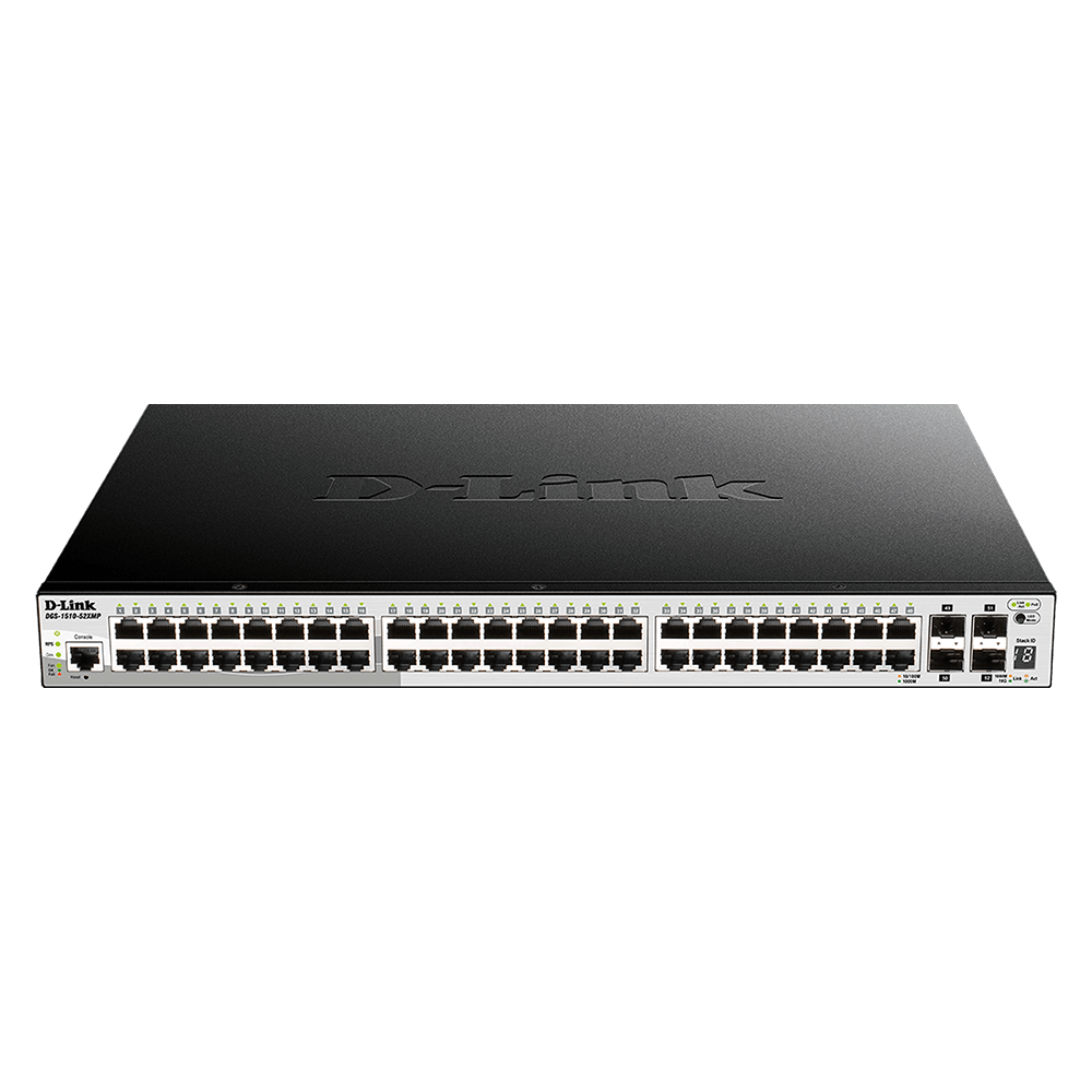D-link DGS-1510-52XMP Gigabit POE Smart Switch - Ezüst/Fekete (DGS-1510-52XMP/E)