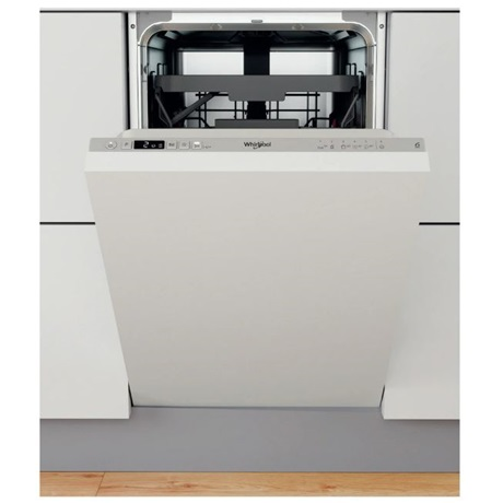 Whirlpool Beépíthető mosogatógép "E" energiaosztály, 10 teríték, 9 l vízfogyasztás (2520 l/év), 6 program, 6. Érzék szenzortechnológia, Inox (WSBC 3M27 X)