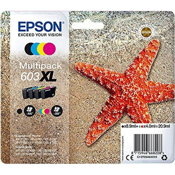 Epson C13T03A64020 blækpatron 1 stk Original Højt (XL) udbytte Sort, Blå, Magenta, Gul