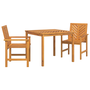 Set Dining 3 Piese din Lemn Masiv de Acacia