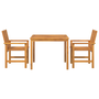 Set Dining 3 Piese din Lemn Masiv de Acacia