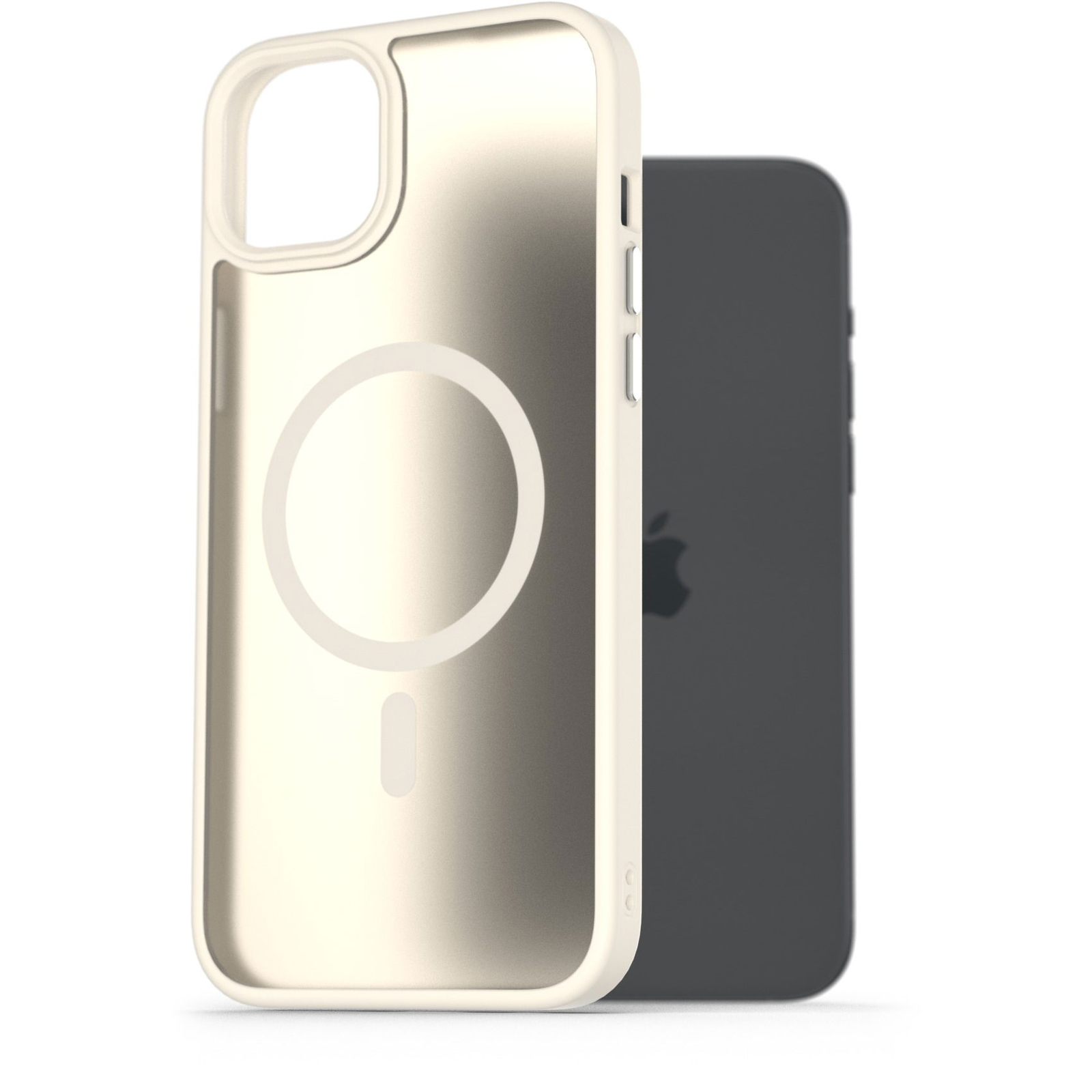 AlzaGuard Matte Case Compatible with Magsafe iPhone 15 Plus fehér tok (AGD-PCMM72W)