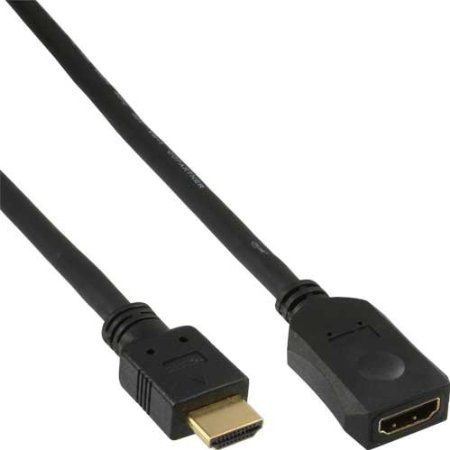 InLine HDMI M-F 5m HDMI-kabel HDMI Type A (Standard) Sort