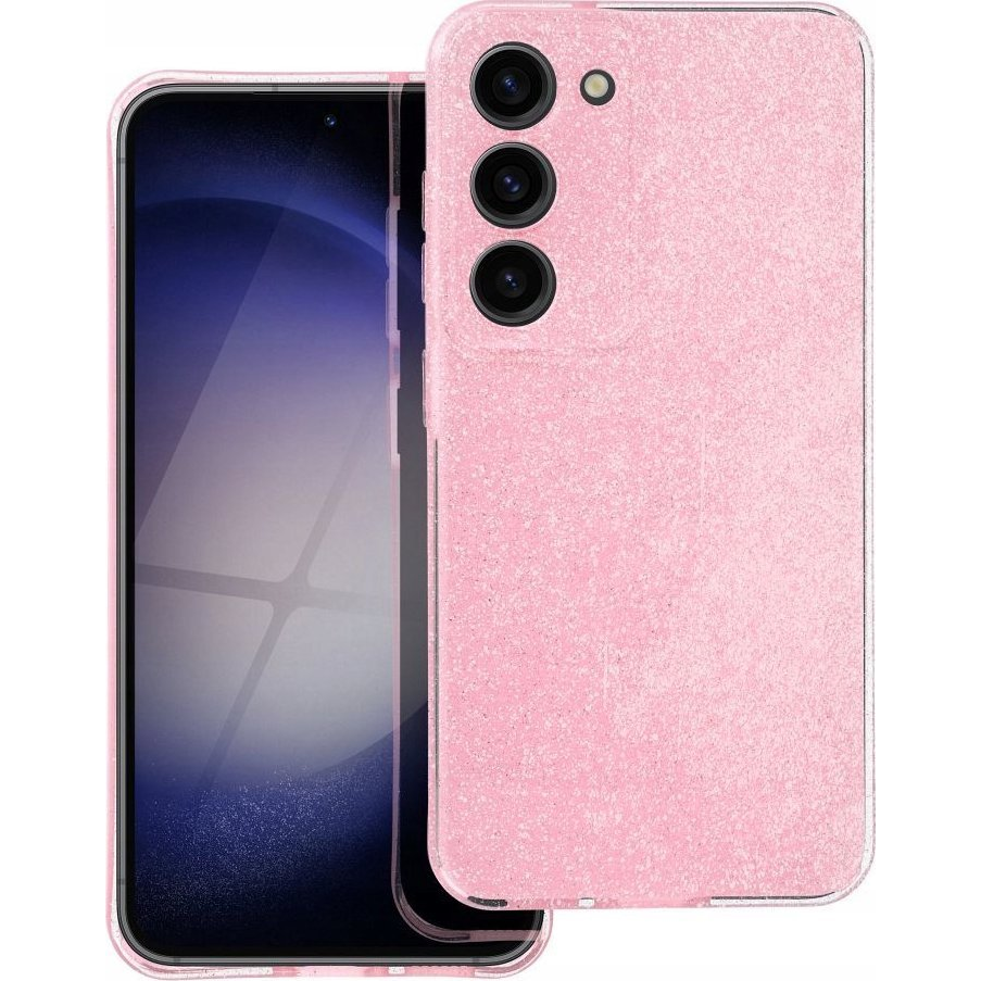 Clear 2mm Samsung Galaxy A25 5G csillámos tok, rózsaszín (34854)