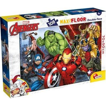 Bosszúállók 2 az 1-ben 108db-os maxi puzzle és színező 70x50cm - Lisciani (304-99771)