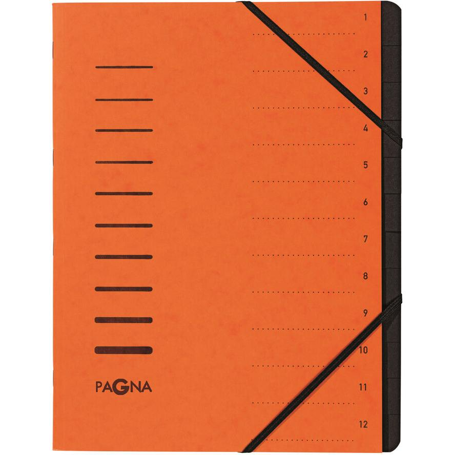 PAGNA Ordnungsmappe 12 Fächer 1-12 orange (40059-12) (40059-12)