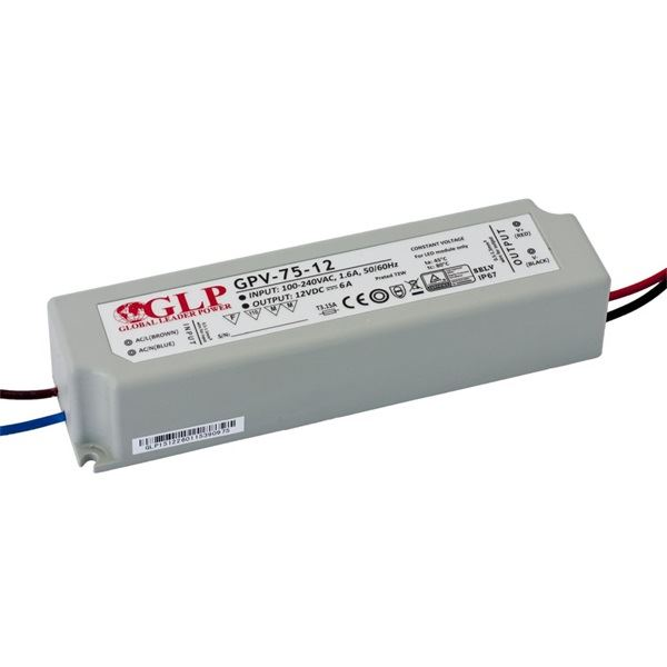 GLP GPV-75-12 12V/6A 72W IP67 LED tápegység (GPV-75-12)