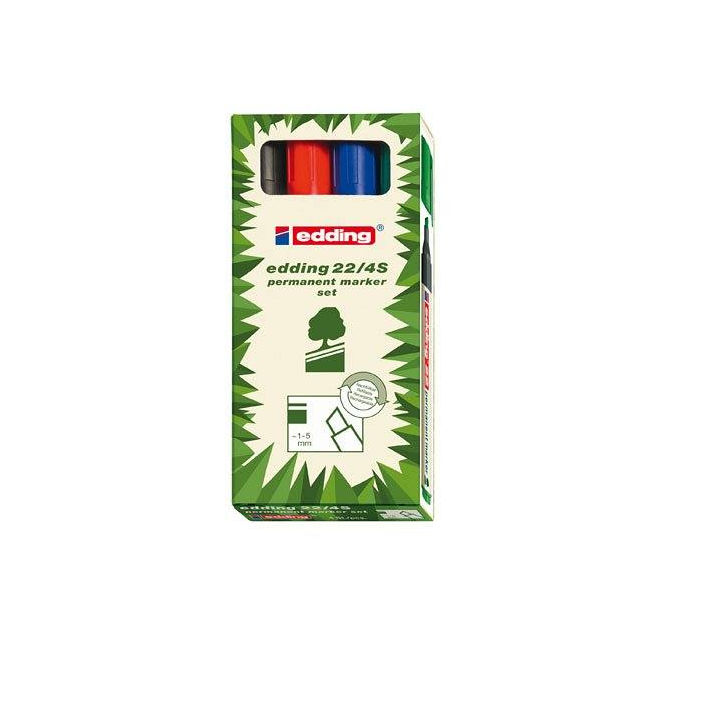 Edding 22 Ecoline 1-5mm permanent marker (4db) - Vegyes színű (7580176004)