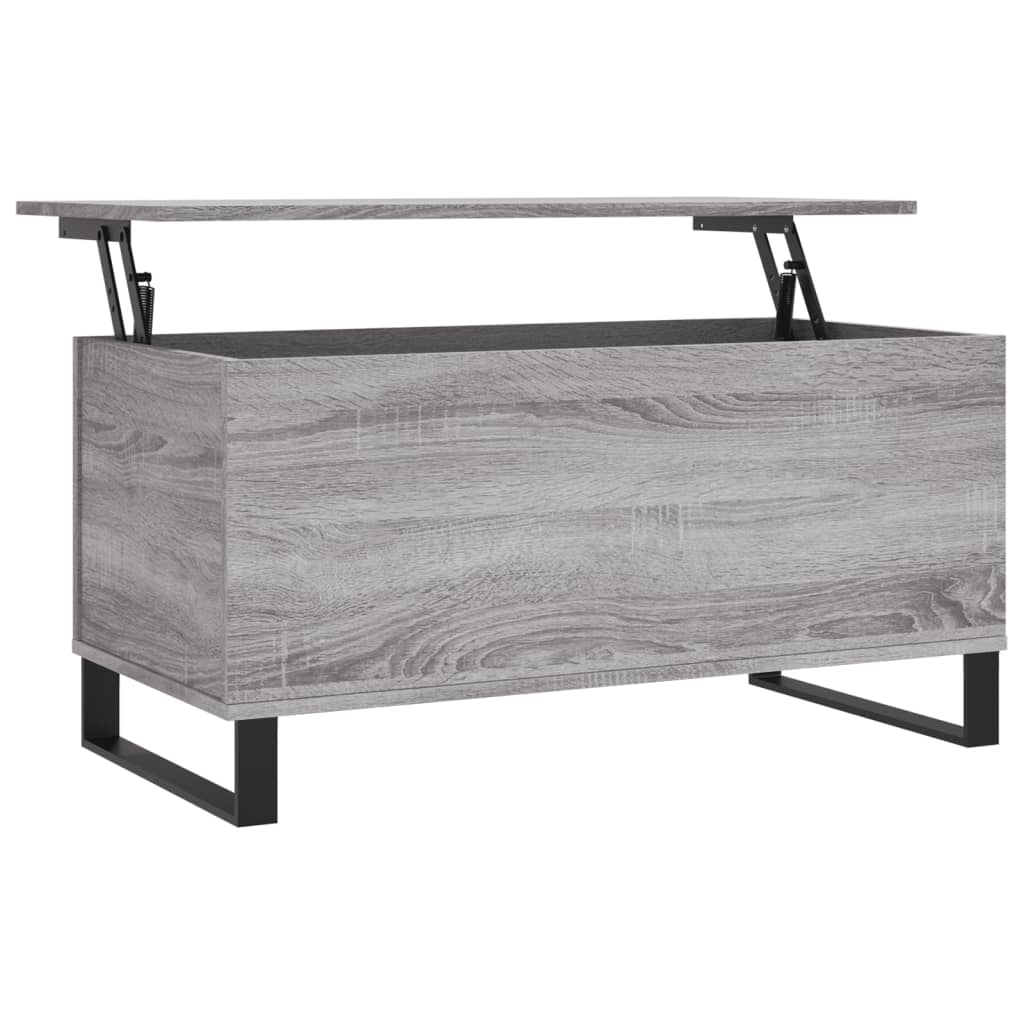 szürke sonoma színű szerelt fa dohányzóasztal 90x44,5x45 cm (830986)