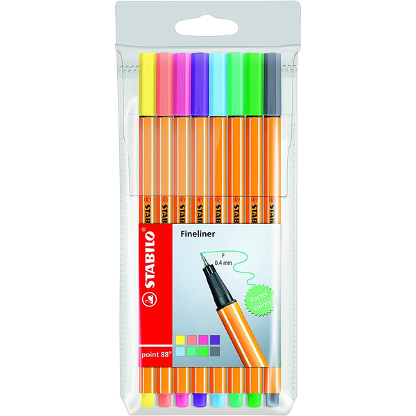 STABILO point 88 fijnschrijver Medium Meerkleurig 8 stuk(s)