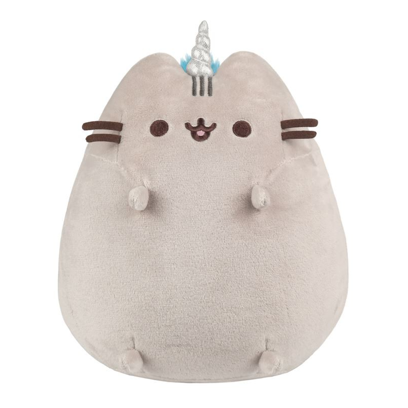 Daffy szürke Pusheen unikornis plüss figura - 24 cm (P-233)