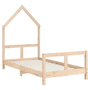 gyerek tömör fenyőfa ágykeret 80 x 160 cm