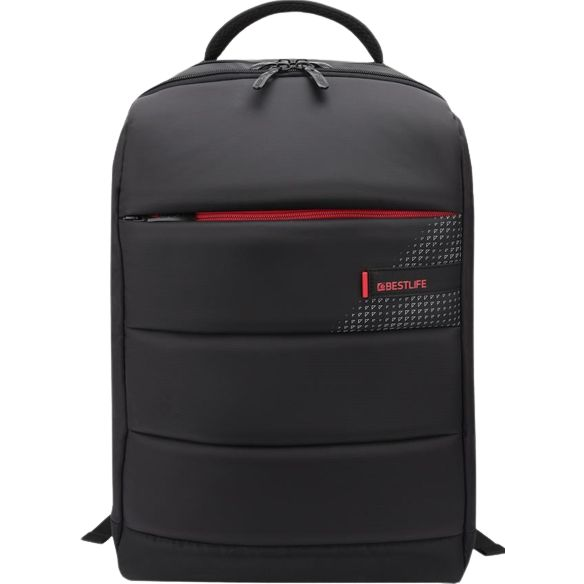 Bestlife Cplus Black 16 hüvelykes laptop hátizsák, töltés USB és TypeC csatlakozókhoz, 33 x 19 x 49 cm