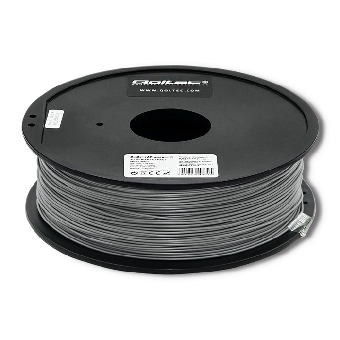 Qoltec 50673 Professional Filament PLA PRO 1.75mm 1 kg - Ezüst (50673)