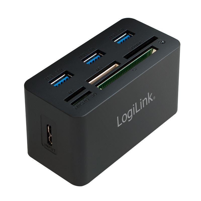 LogiLink Aluminum All-in-one USB 3.0-ás kártyaolvasó fekete (CR0042) (CR0042)