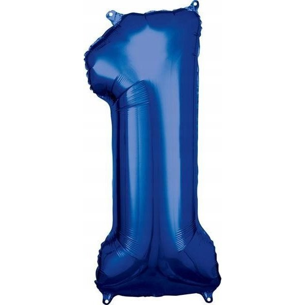Óriás Szám Fólia Lufi - 1-es, 86x33 cm, Kék (9907276)
